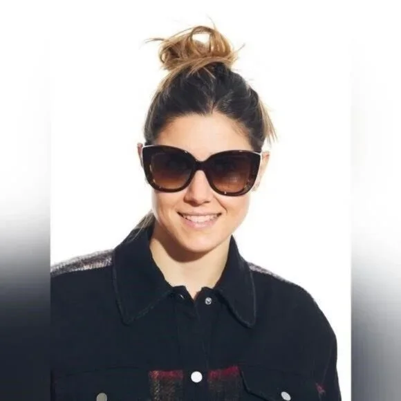 New - 💯 Original Gucci Light Brown Butterfly Ladies Sunglasses GG0327S 002